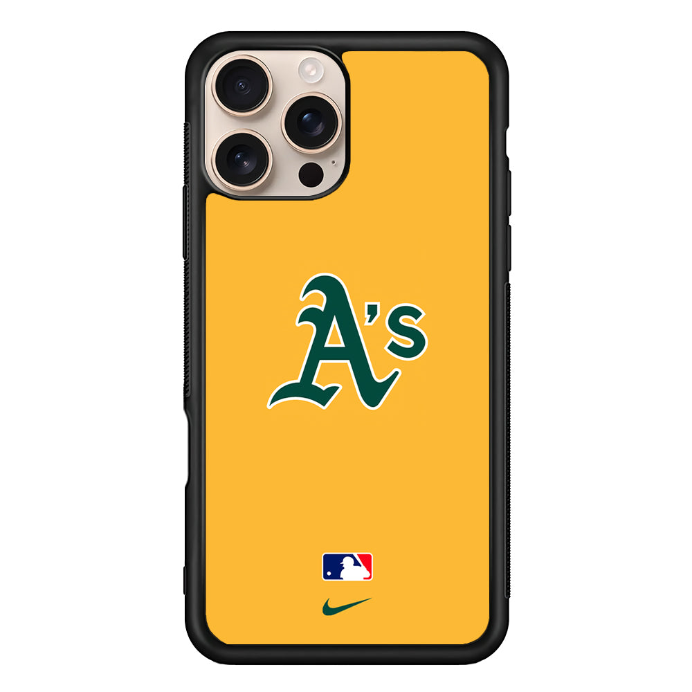 MLB Athletics Yellow Nike iPhone 16 Pro Case - Altracase
