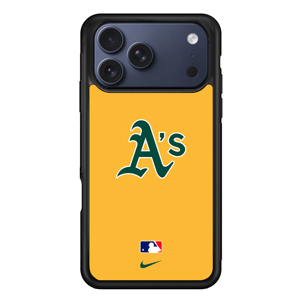 MLB Athletics Yellow Nike iPhone 17 Pro Case - Altracase