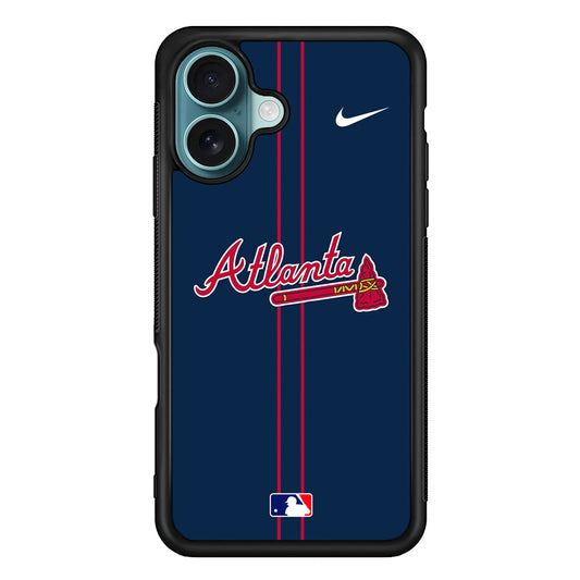 MLB Atlanta Braves Navy Nike iPhone 16 Plus Case - Altracase