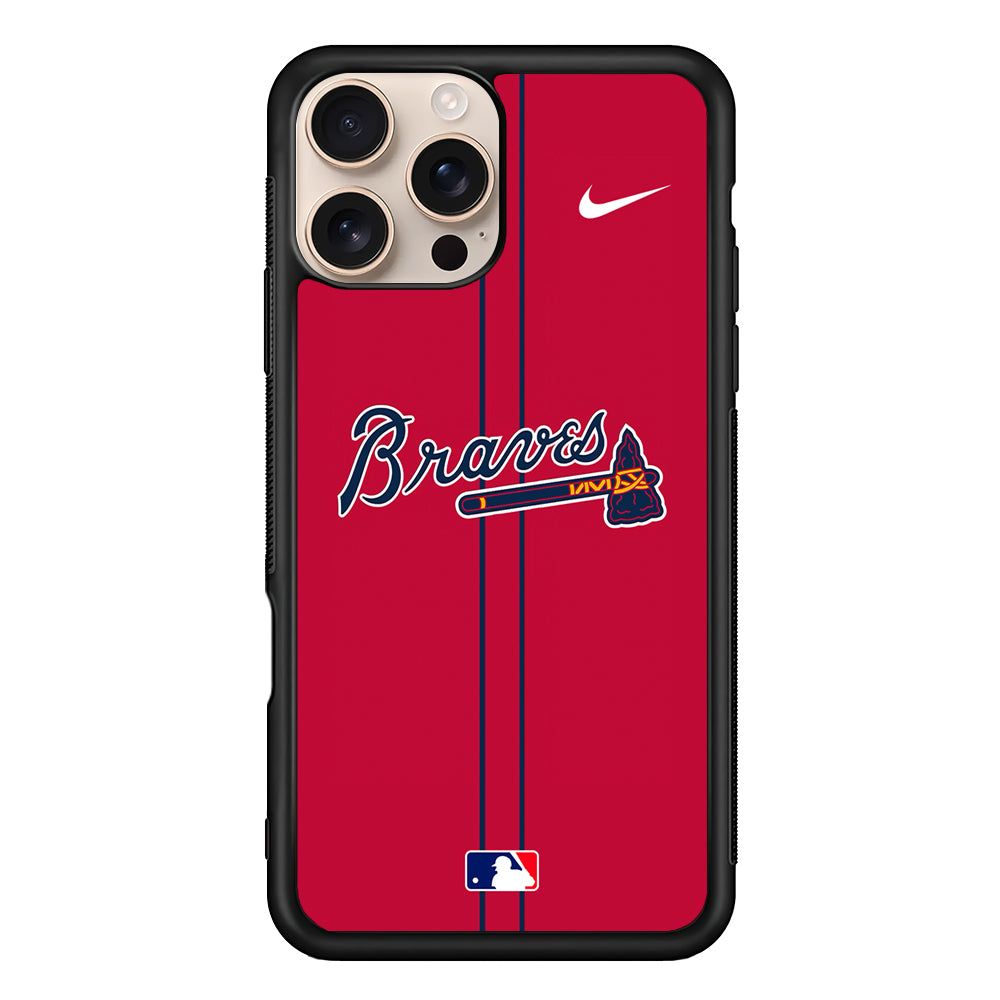 MLB Atlanta Braves Red Nike iPhone 16 Pro Case - Altracase