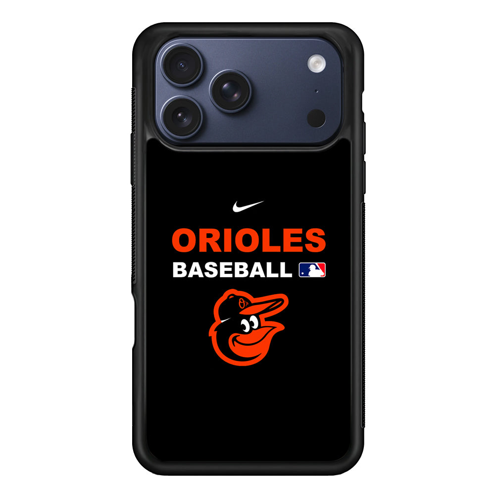 MLB Baltimore Orioles Black Nike iPhone 17 Pro Case - Altracase