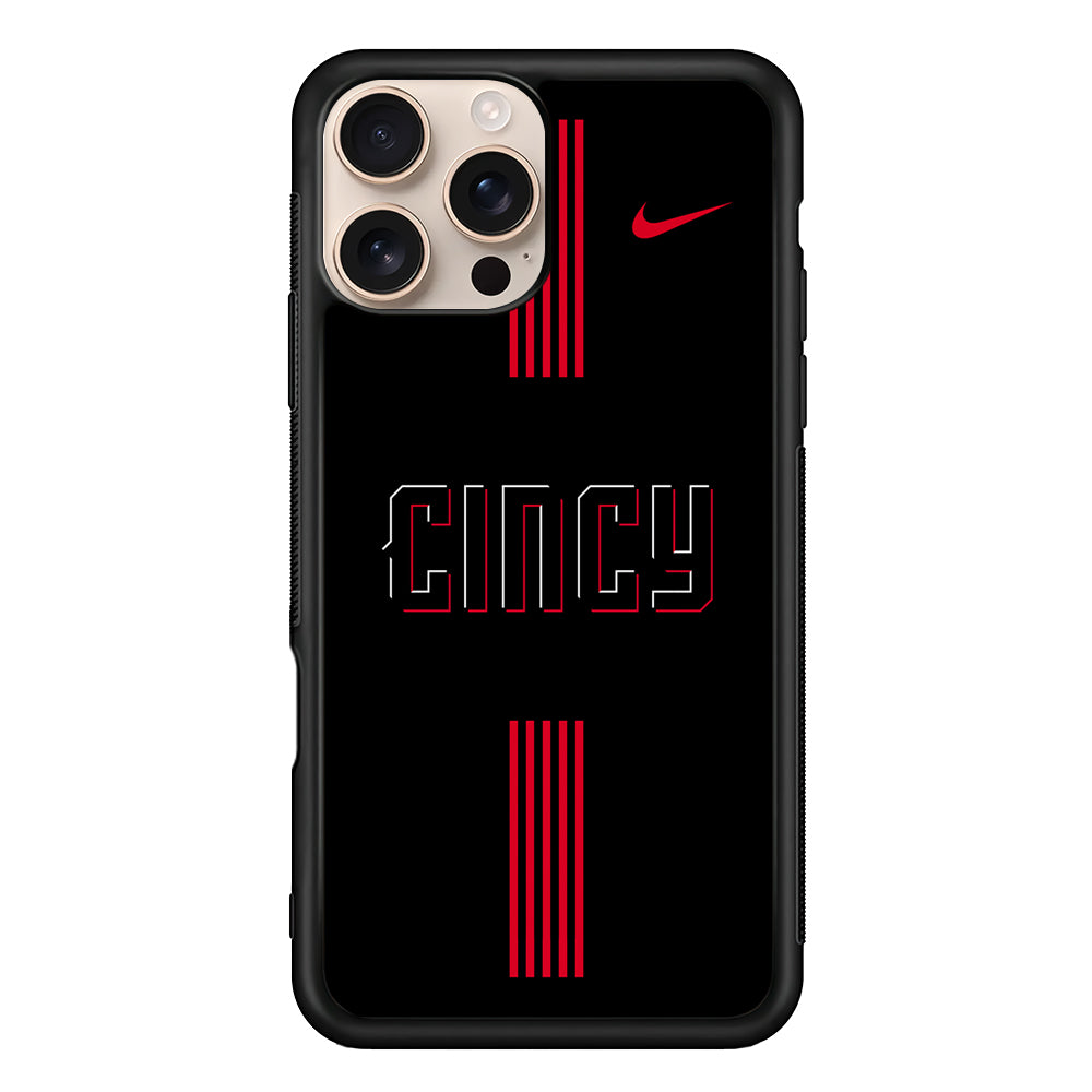 MLB Cincinnati Reds Black Nike iPhone 16 Pro Max Case - Altracase
