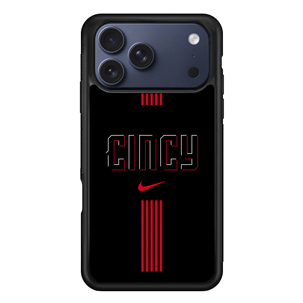 MLB Cincinnati Reds Black Nike iPhone 17 Pro Case - Altracase