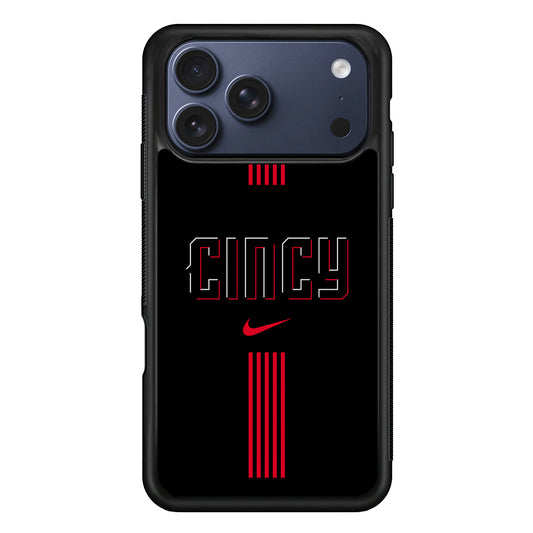 MLB Cincinnati Reds Black Nike iPhone 17 Pro Case - Altracase