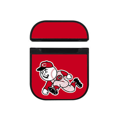 MLB Cincinnati Reds Mascot Apple AirPods Case-AirPod Case-Black-Altracase