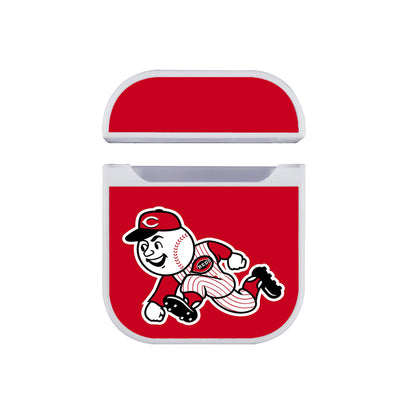 MLB Cincinnati Reds Mascot Apple AirPods Case-AirPod Case-White-Altracase