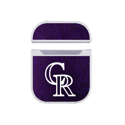 MLB Colorado Rockies Purple Apple AirPods Case-AirPod Case-White-Altracase