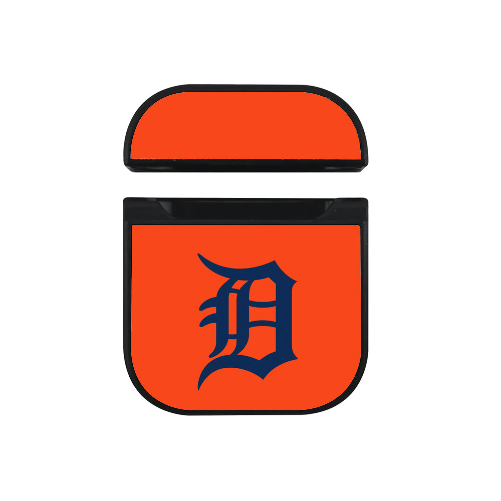 MLB Detroit Tigers Orange Apple AirPods Case-AirPod Case-Black-Altracase