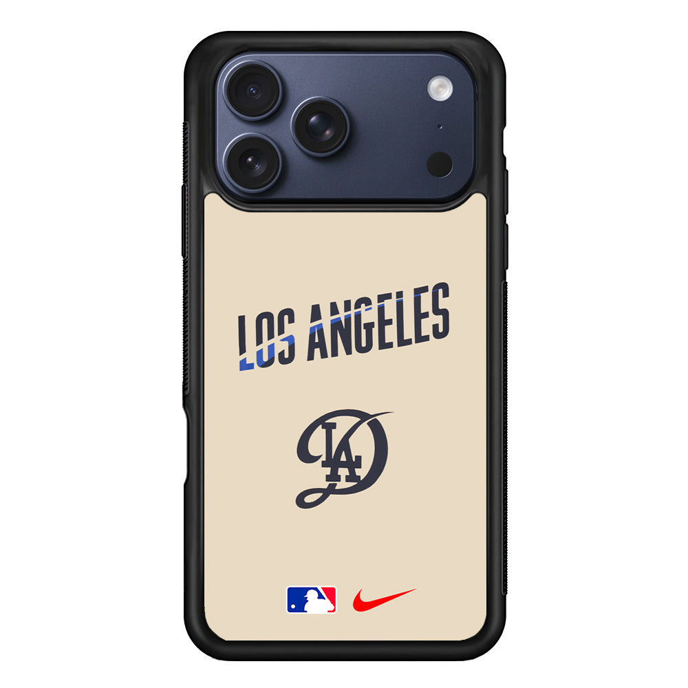 MLB Los Angeles Dodgers Cream Nike iPhone 17 Pro Case - Altracase