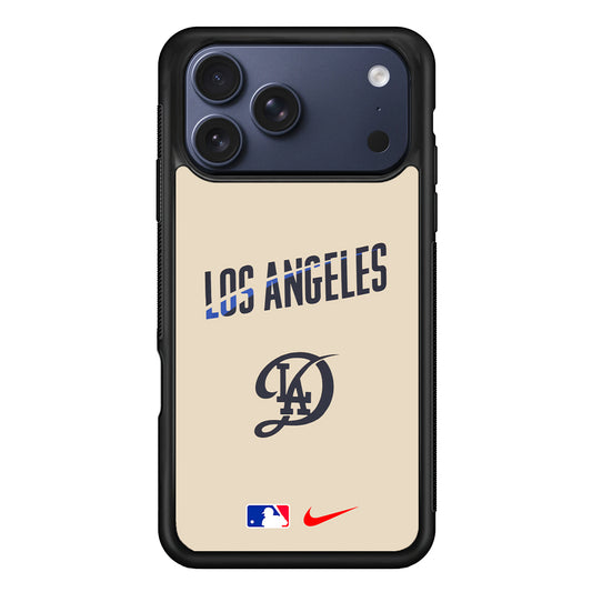 MLB Los Angeles Dodgers Cream Nike iPhone 17 Pro Case - Altracase