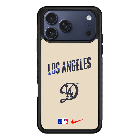 MLB Los Angeles Dodgers Cream Nike iPhone 17 Pro Max Case - Altracase