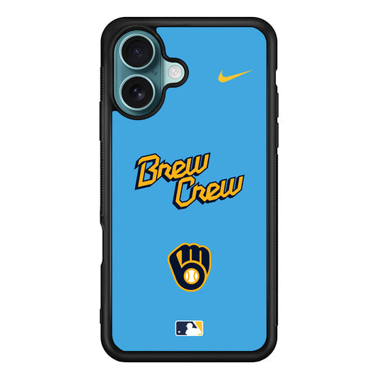 MLB Milwaukee Brewers Blue Nike iPhone 16 Plus Case - Altracase