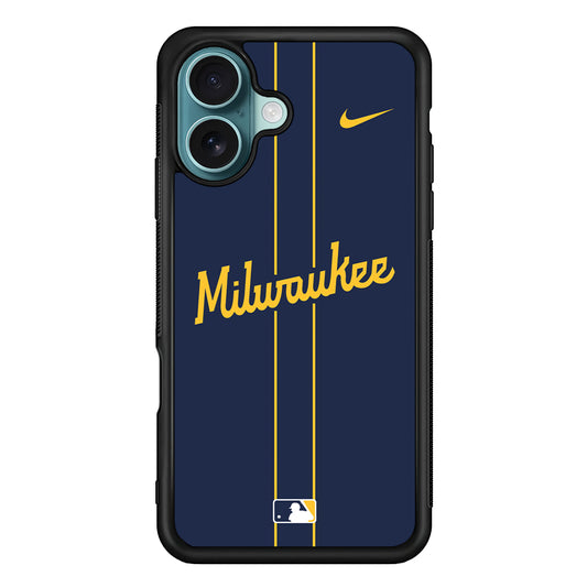 MLB Milwaukee Brewers Navy Nike iPhone 16 Case - Altracase