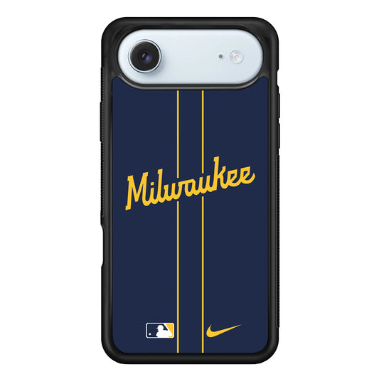 MLB Milwaukee Brewers Navy Nike iPhone 17 Air Case - Altracase