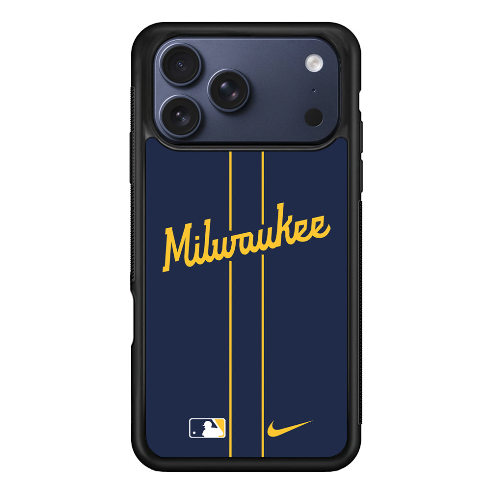 MLB Milwaukee Brewers Navy Nike iPhone 17 Pro Case - Altracase