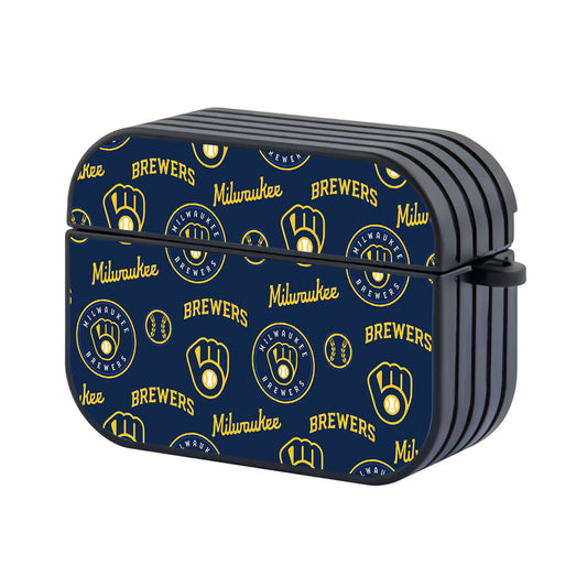 MLB Milwaukee Brewers Pattern Apple AirPods Pro 3 Case-AirPods Pro 3 Case-Altracase