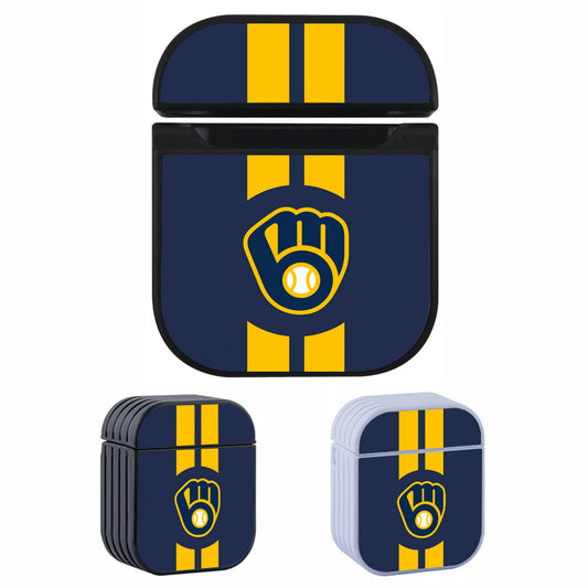 MLB Milwaukee Brewers Stripe Apple AirPods Case-AirPod Case-Altracase