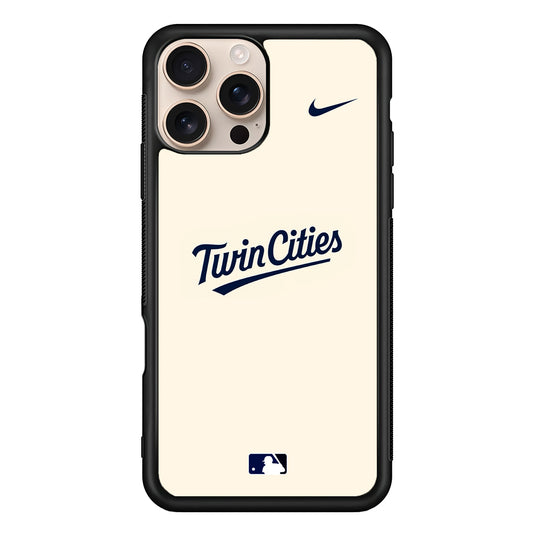 MLB Minnesota Twins Cream Nike iPhone 16 Pro Case - Altracase