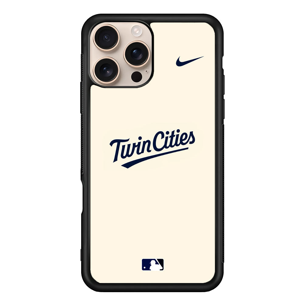 MLB Minnesota Twins Cream Nike iPhone 16 Pro Max Case - Altracase