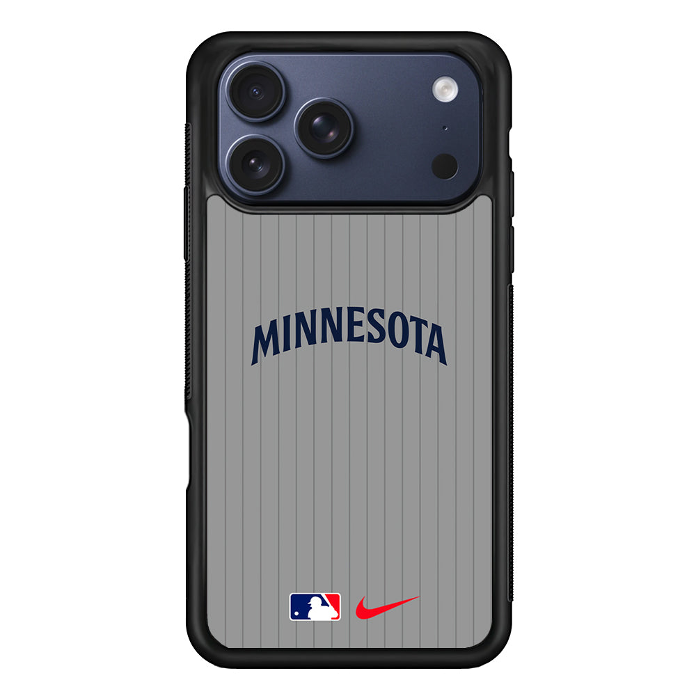 MLB Minnesota Twins Gray Nike iPhone 17 Pro Max Case - Altracase