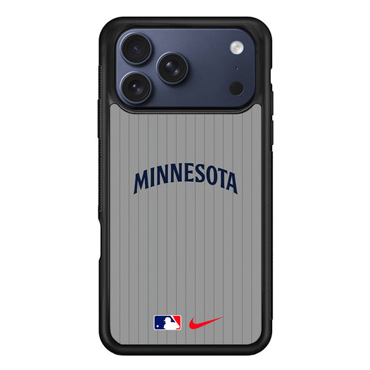 MLB Minnesota Twins Gray Nike iPhone 17 Pro Max Case - Altracase