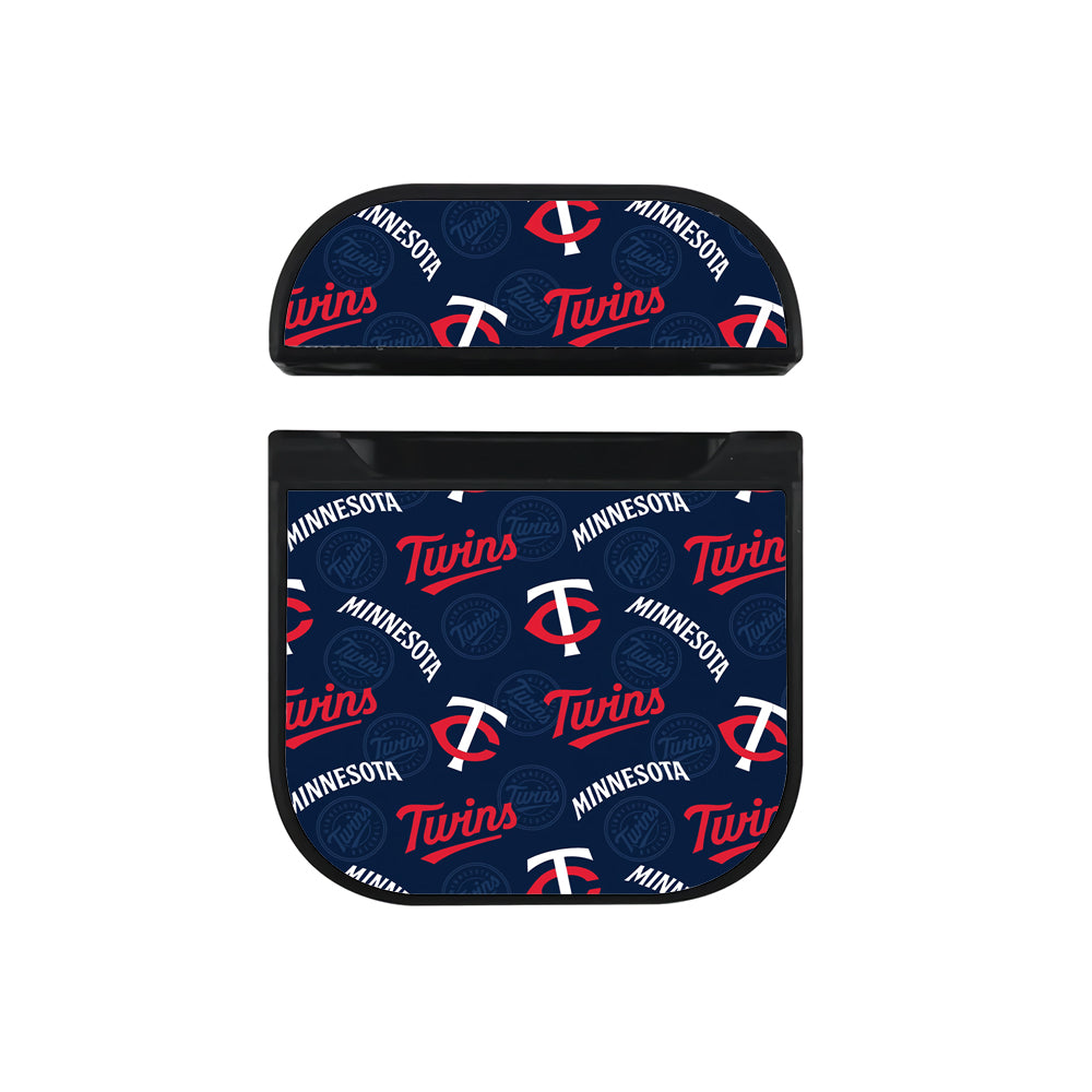 MLB Minnesota Twins Pattern Apple AirPods Case-AirPod Case-Black-Altracase