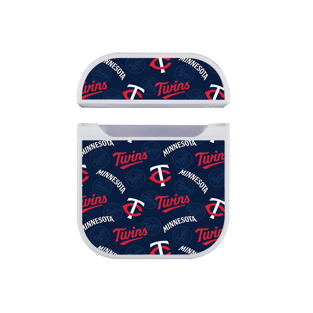 MLB Minnesota Twins Pattern Apple AirPods Case-AirPod Case-White-Altracase