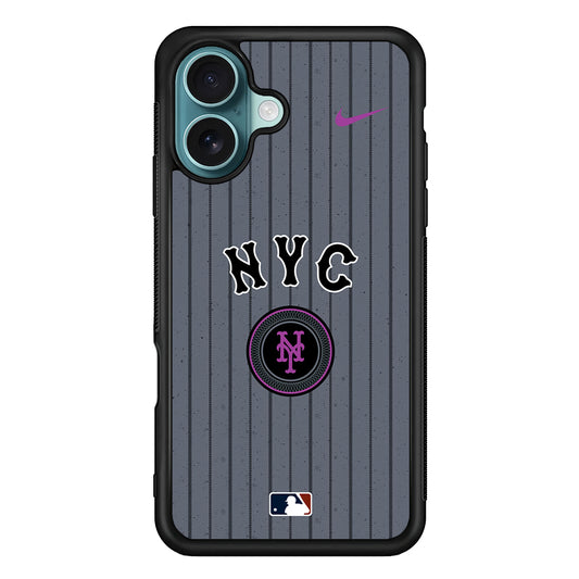 MLB New York Mets Gray Nike iPhone 16 Case - Altracase
