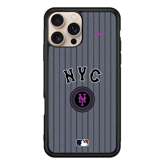 MLB New York Mets Gray Nike iPhone 16 Pro Case - Altracase
