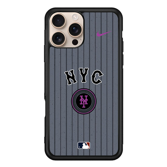 MLB New York Mets Gray Nike iPhone 16 Pro Max Case - Altracase