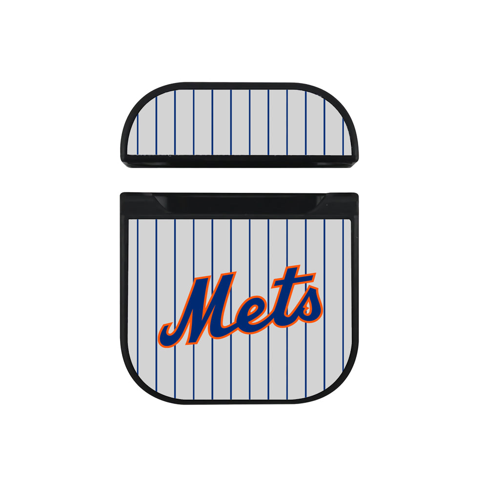 MLB New York Mets Jersey Apple AirPods Case-AirPod Case-Black-Altracase