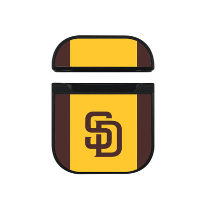 MLB San Diego Padres Logo Apple AirPods Case-AirPod Case-Black-Altracase