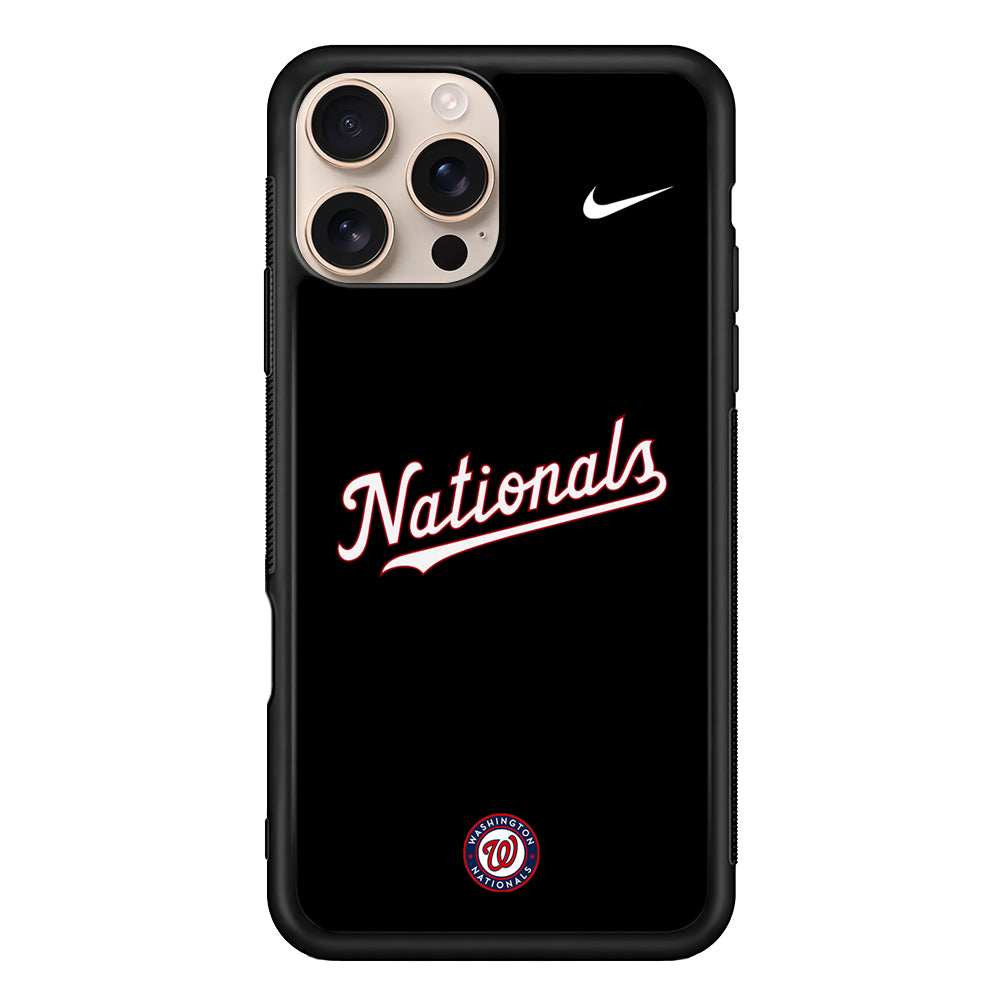 MLB Washington Nationals Black Nike iPhone 16 Pro Case - Altracase
