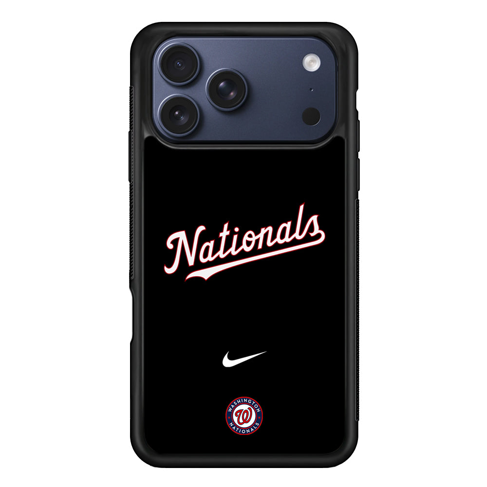 MLB Washington Nationals Black Nike iPhone 17 Pro Case - Altracase