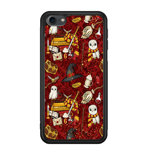Magic Art Red iPod Touch 6 Case-Phone Case-Rubber White (2D Case)-Altracase