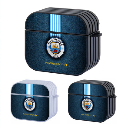 Manchester City Logo Blue Hard Plastic Case Cover For Apple Airpods 3