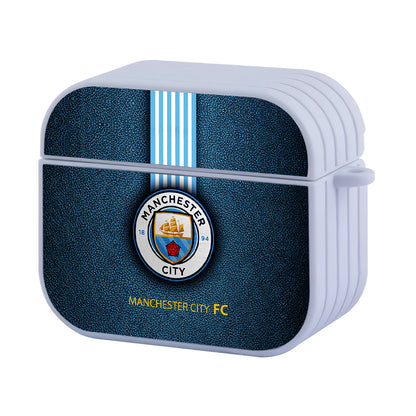 Manchester City Logo Blue Hard Plastic Case Cover For Apple Airpods 3