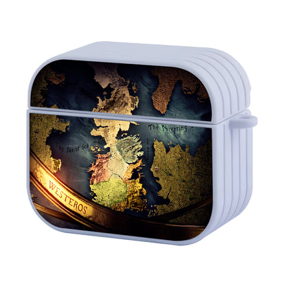 Map of Game of Thrones Hard Plastic Case Cover For Apple Airpods 3