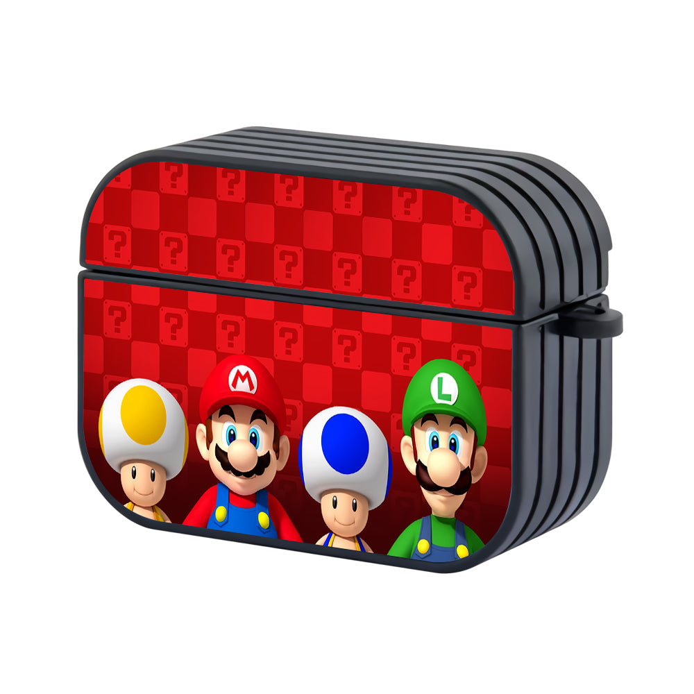 Mario Bros Character Hard Plastic Case Cover For Apple Airpods Pro