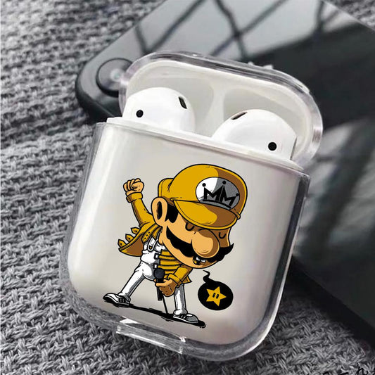 Mario Mercury Queen Hard Plastic Protective Clear Case Cover For Apple Airpods-AirPod Case-Altracase