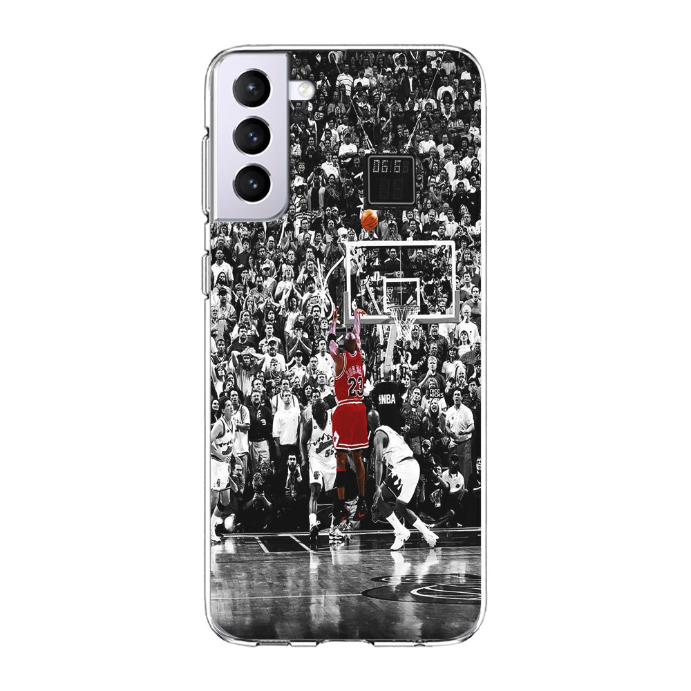 Michael Jordan Jump Shot Samsung Galaxy S23 Plus Case-Phone Case-Clear Soft Case-Altracase