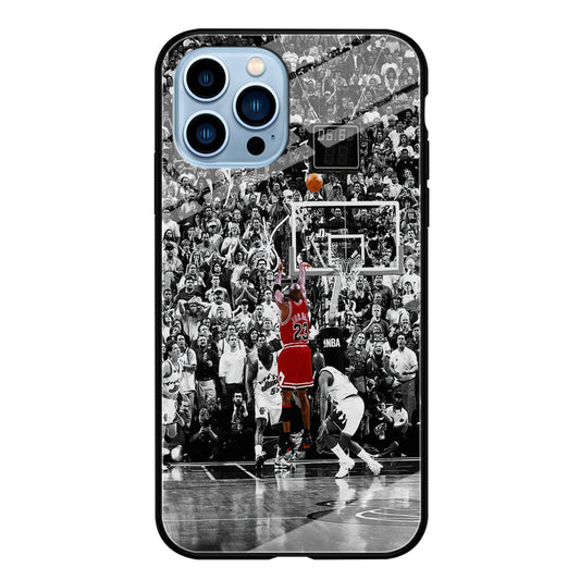 Michael Jordan Jump Shot iPhone 14 Pro Case-Phone Case-Tempered Glass Case-Altracase