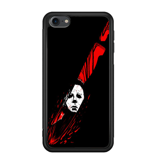 Michael Myers Knife Blood iPod Touch 6 Case-Phone Case-Rubber White (2D Case)-Altracase