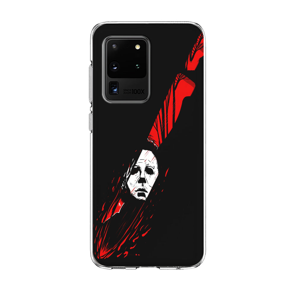 Michael Myers Knife Blood Samsung Galaxy S20 Ultra Case