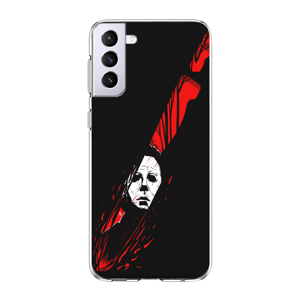 Michael Myers Knife Blood Samsung Galaxy S24 Plus Case-Phone Case-Clear Soft Case-Altracase