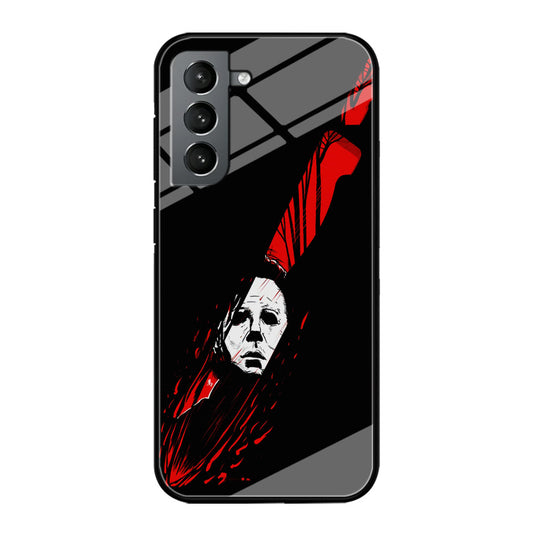 Michael Myers Knife Blood Samsung Galaxy S23 Plus Case-Phone Case-Tempered Glass Case-Altracase