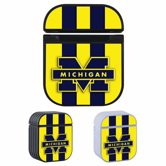 Michigan Football Logo Hard Plastic Case Cover For Apple Airpods