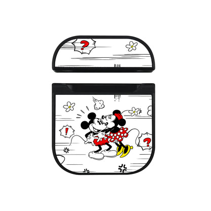 Mickey Mouse Couple in Love Apple AirPods Case-AirPod Case-Black-Altracase