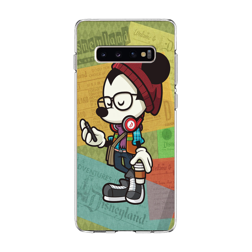 Mickey Mouse Hipster Style Samsung Galaxy S10 Case