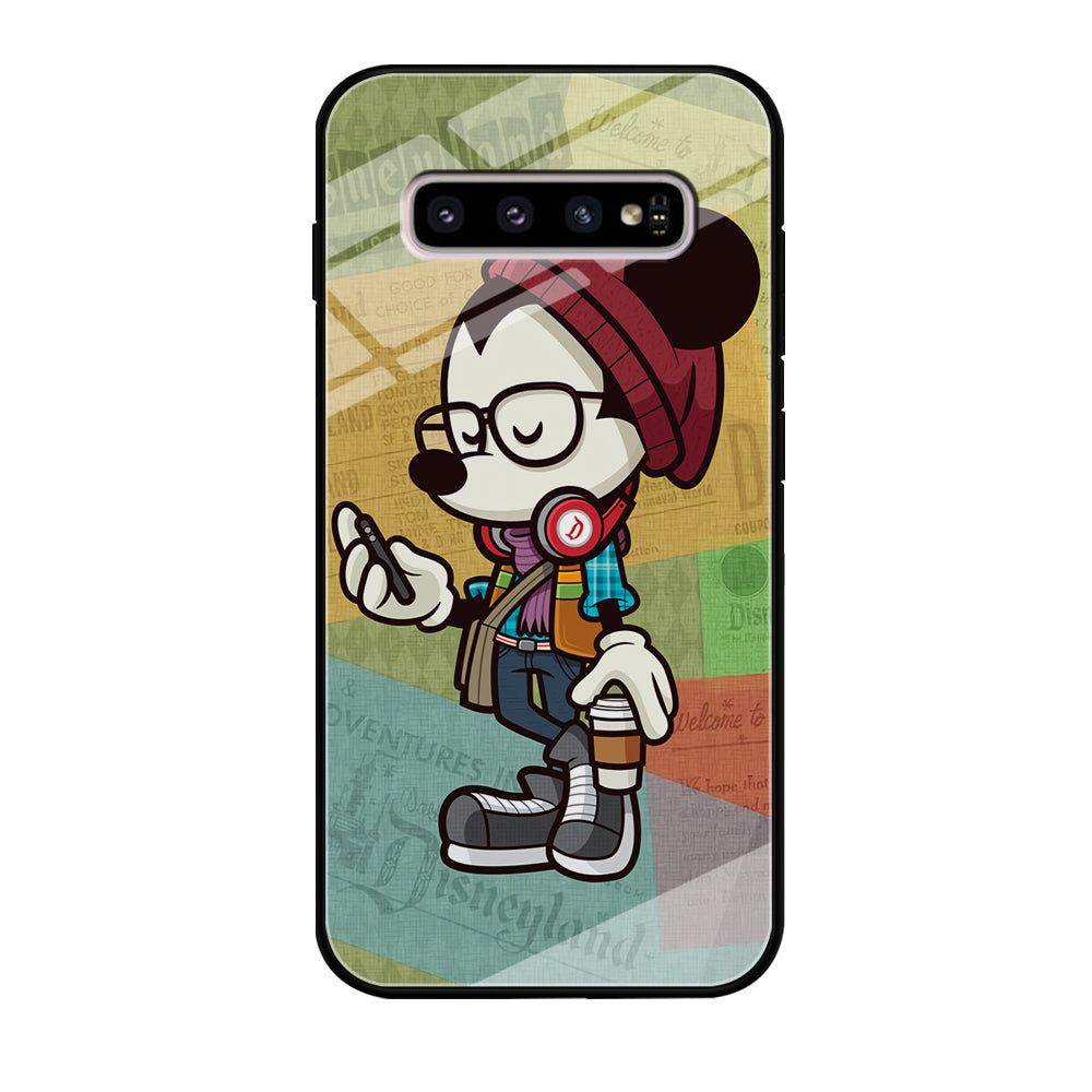 Mickey Mouse Hipster Style Samsung Galaxy S10 Case